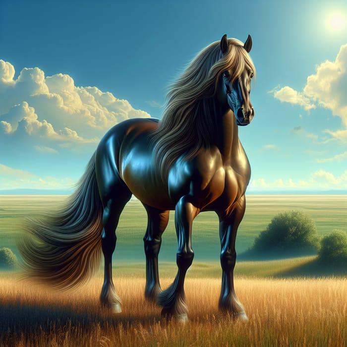 Majestic Horse in Serene Landscape