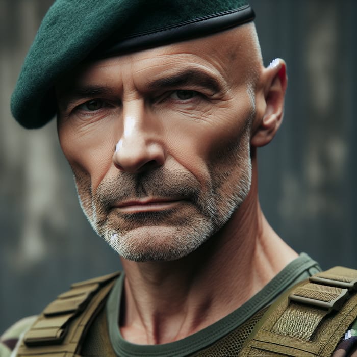 French Mercenary with Green Beret | Middle-Aged Male Soldier