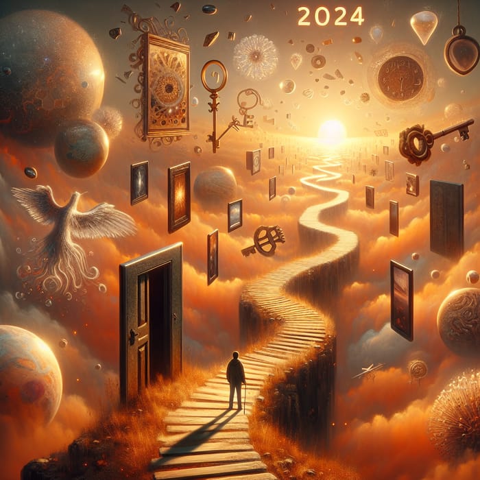 Surreal Journey Self-Discovery Transformation 2024 Art