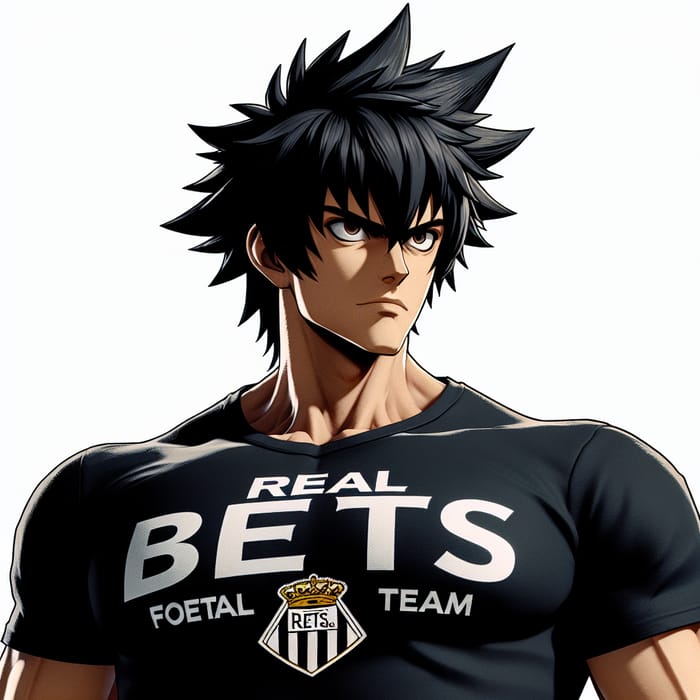 Goku with Real Betis T-Shirt - A Strong Anime Character