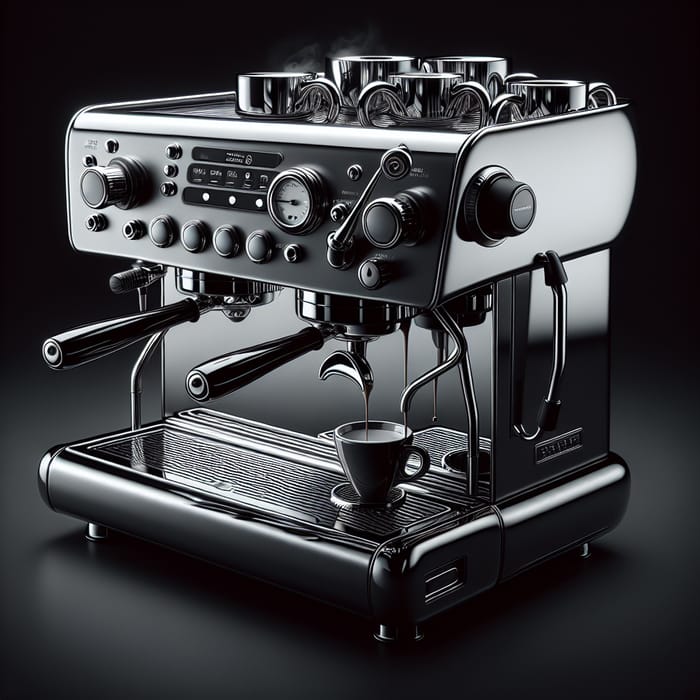 Stylish Monochrome Espresso Machine | Premium Design & Functionality