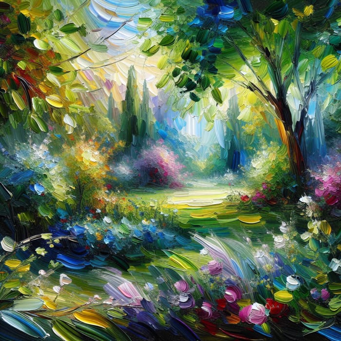 Rich Nature Scene - Impressionistic Painting