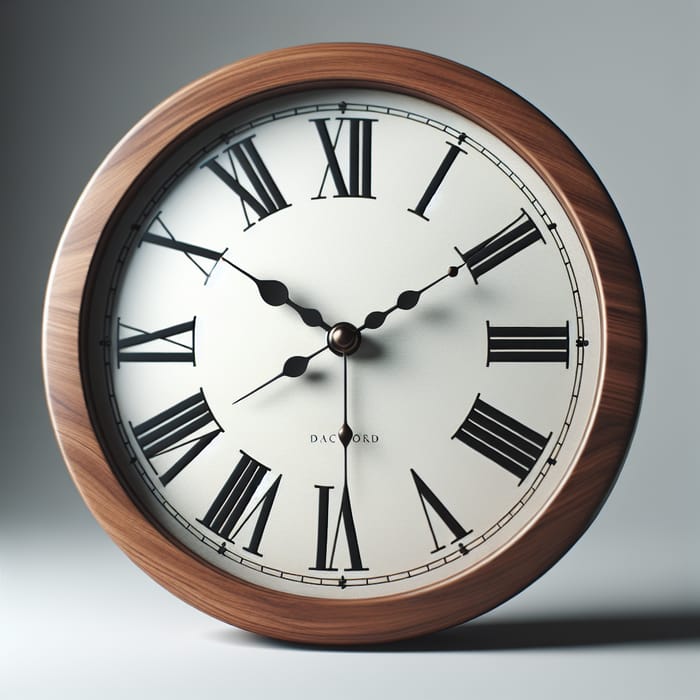 Classic Wooden Analog Clock - Time's Progression