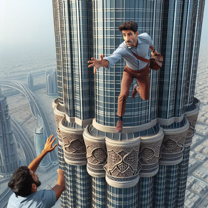Daring Rescue at Burj Khalifa Observation Deck