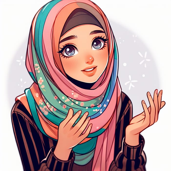 Young Hijabi Girl Talking