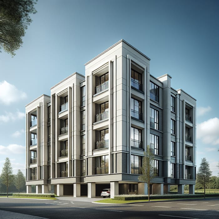 Modern 4 Storey Residential Building with 2 Bays