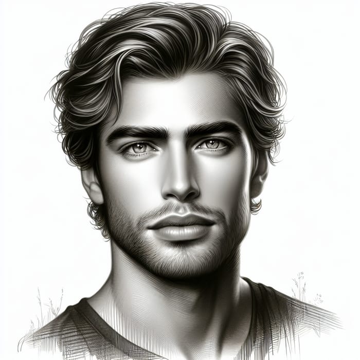 Realistic Portrait of Handsome Australian Male | Portrait Art