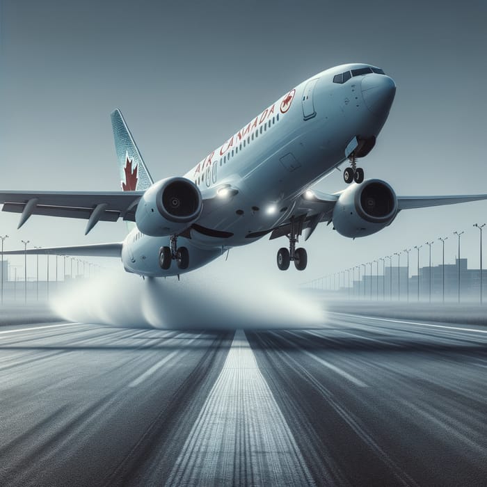 Air Canada Airliner Taking Off | Side Profile Image