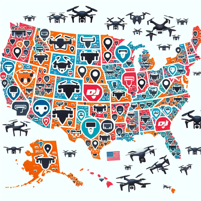 DJI Drone Map of the USA: Explore Icon Locations