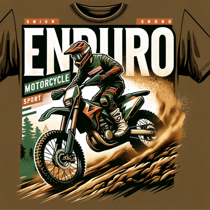 Enduro Motorcycle Racing T-Shirt Design