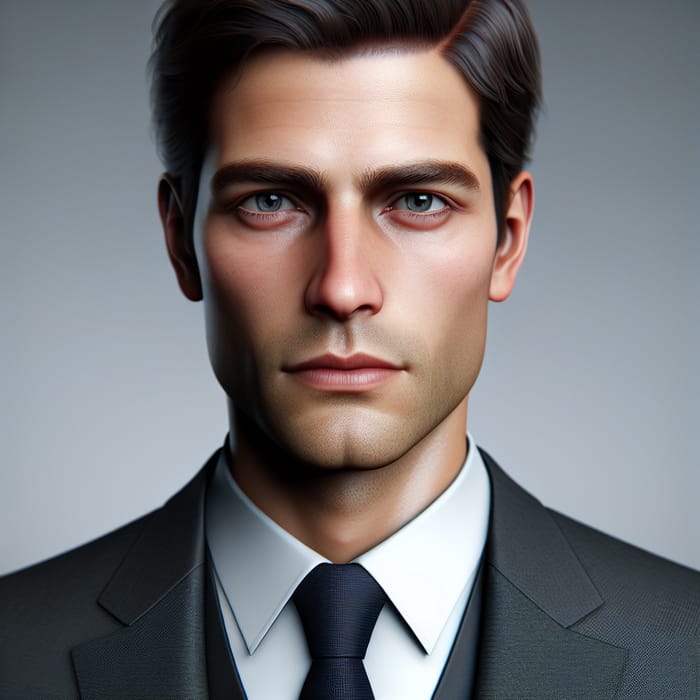 Formal Caucasian Male Half-Body Portrait
