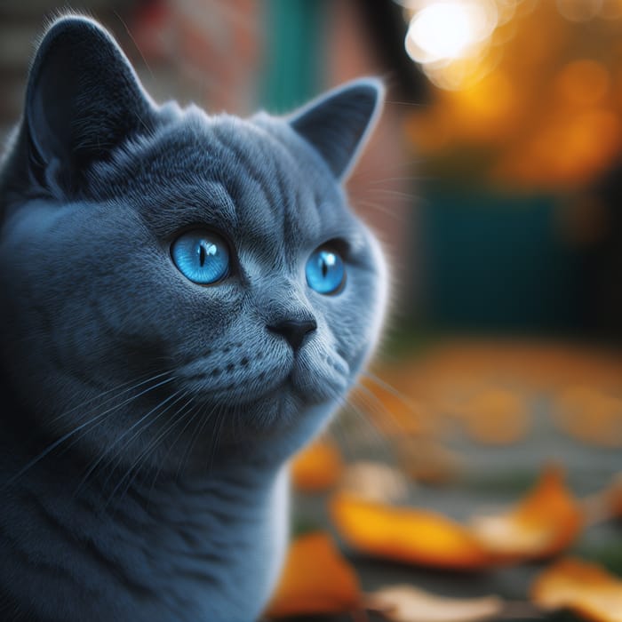Blue Cat - Cute and Mysterious Feline