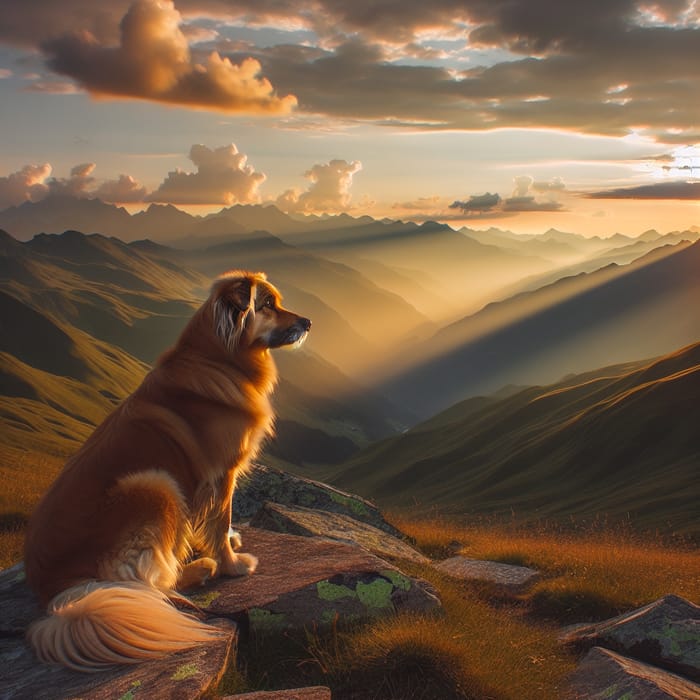 Dog in the Hills - Picturesque Scenery