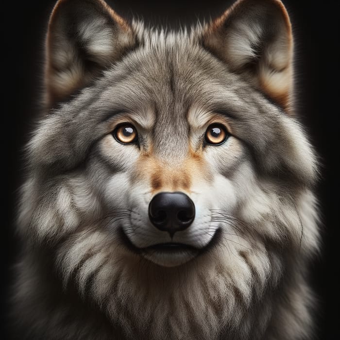 Detailed Wolf: High-Quality Image with Exquisite Detail