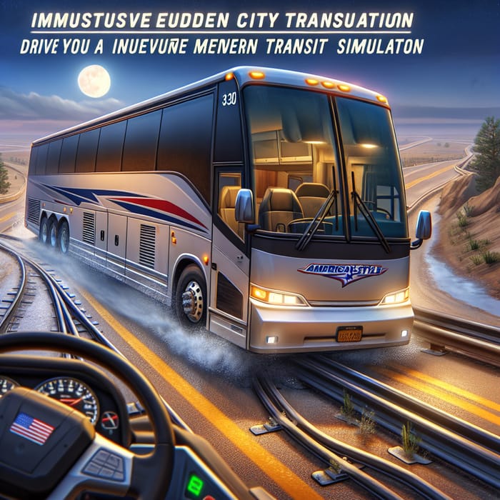 Drive Through Off-road Trails with Real City Modern Bus Transport