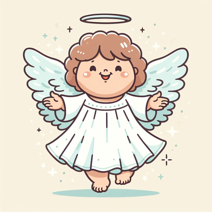 Chubby Cheerful Angel: A Bonachón Spreading Joy