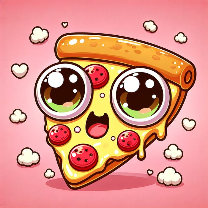 Cute Cartoon Pizza - Fun Carry Out Option