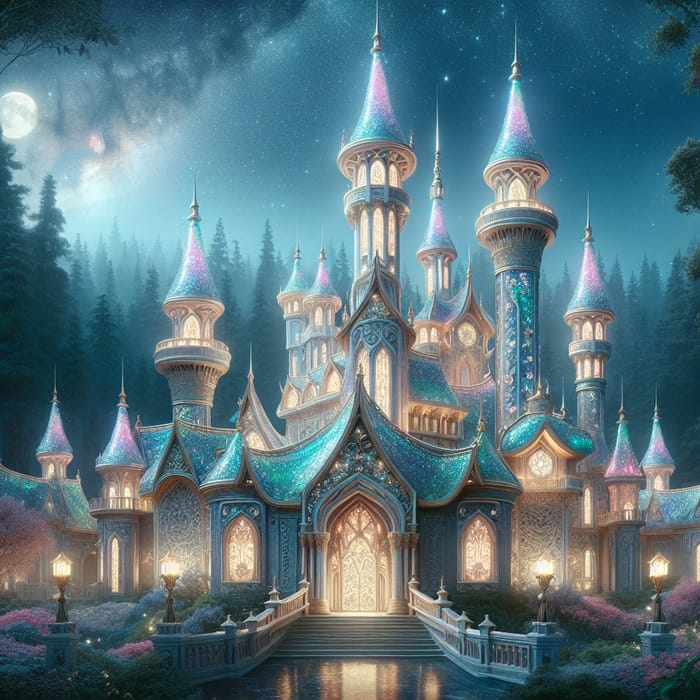 Illustrious Fairy Castle in Enchanting Forest