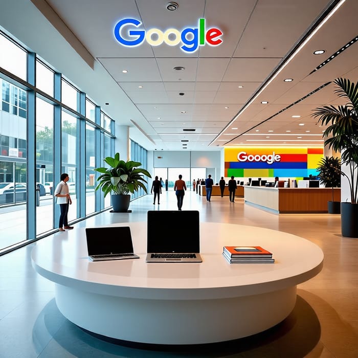 Google Office Entrance: Innovative Space with Modern Decor