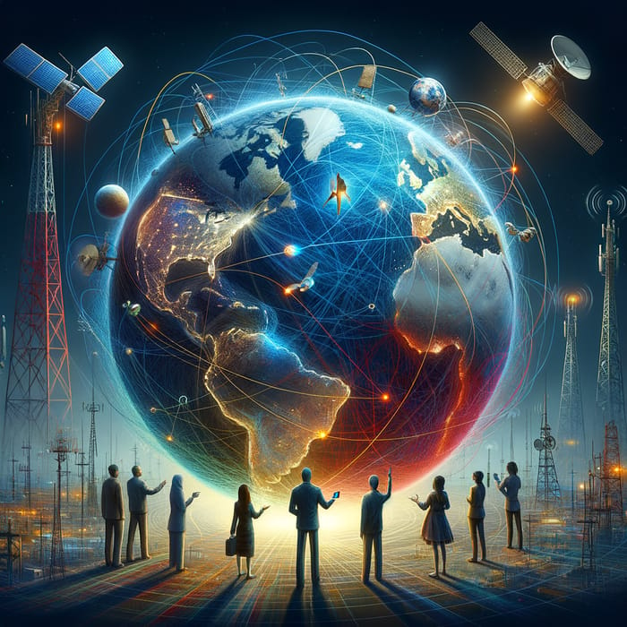 Captivating Global Mass Communication Network Poster
