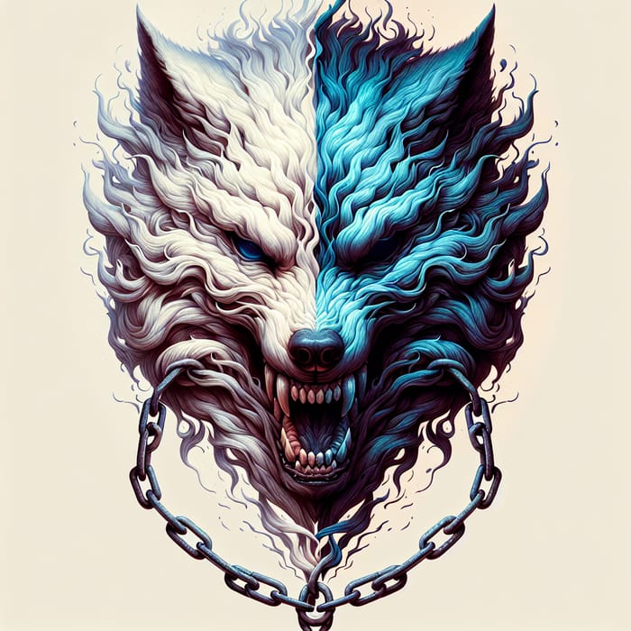 Ethereal Wolf: Half Good, Half Bad, Bound by Chain