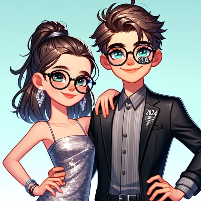 Stylish Young Couple in 2024: Trendy Outfits and Smiling Faces