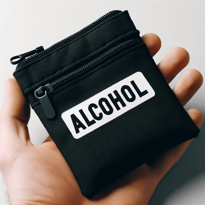 Alcohol Pocket | Stylish Black Leather Pouch