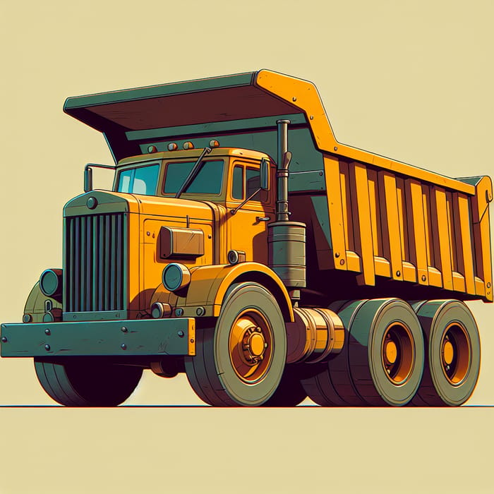 Charming Pixar-Style Dump Truck Design