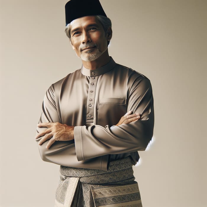 Malay Man in Traditional Baju Melayu | Aged 55