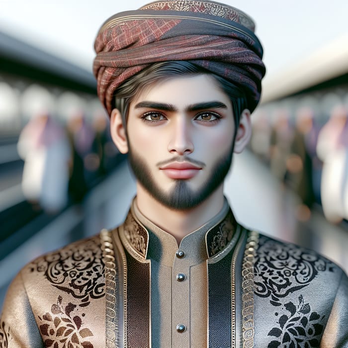 Stunning Pakistani 20-year-old Boy in Royal Arabic Attire