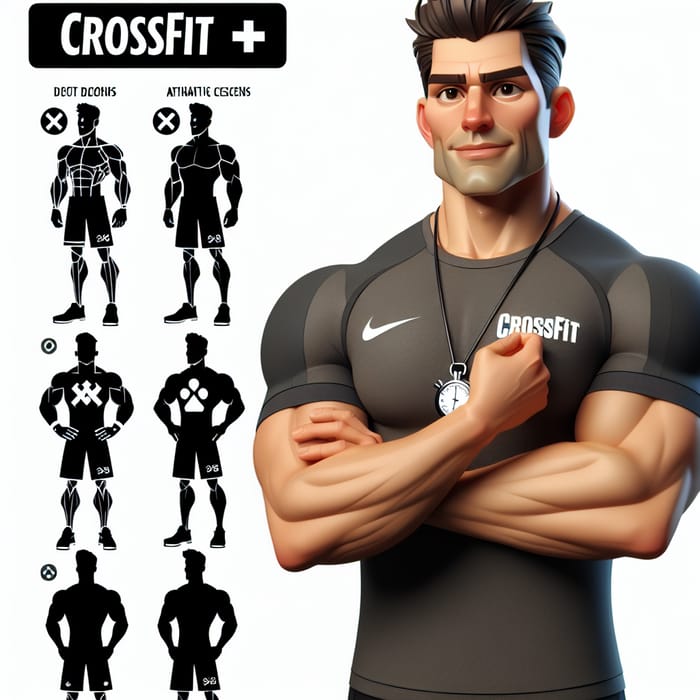 Pixar-Style Crossfit Coach: Fitness Character Design