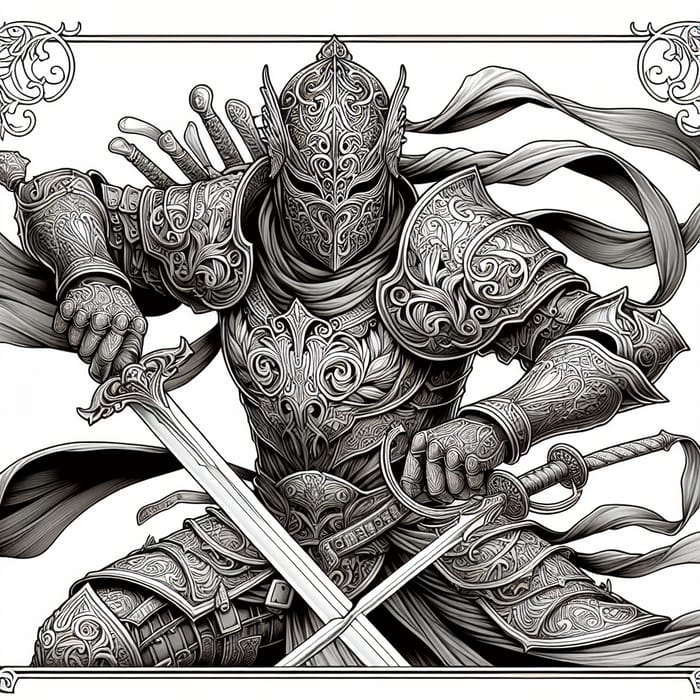 Juggernaut Coloring Book: Intricate Armored Warrior Illustration