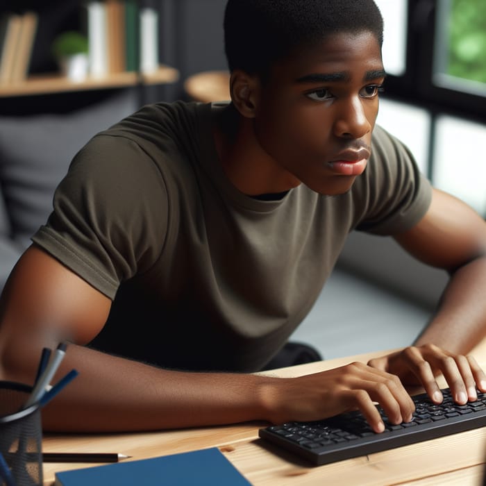 19-Year-Old Black Male: Introverted Computer Enthusiast's Daily Routine of 100 Push-Ups