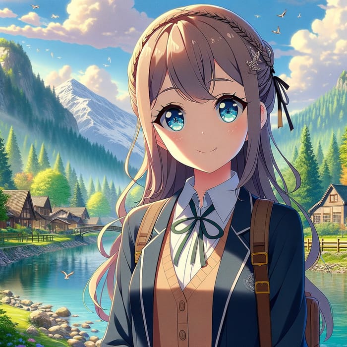 Anime Character Desktop Wallpaper in Serene Beauty