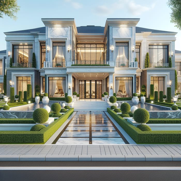 Lavish Soccer Player's Mansion with Grand Entrance