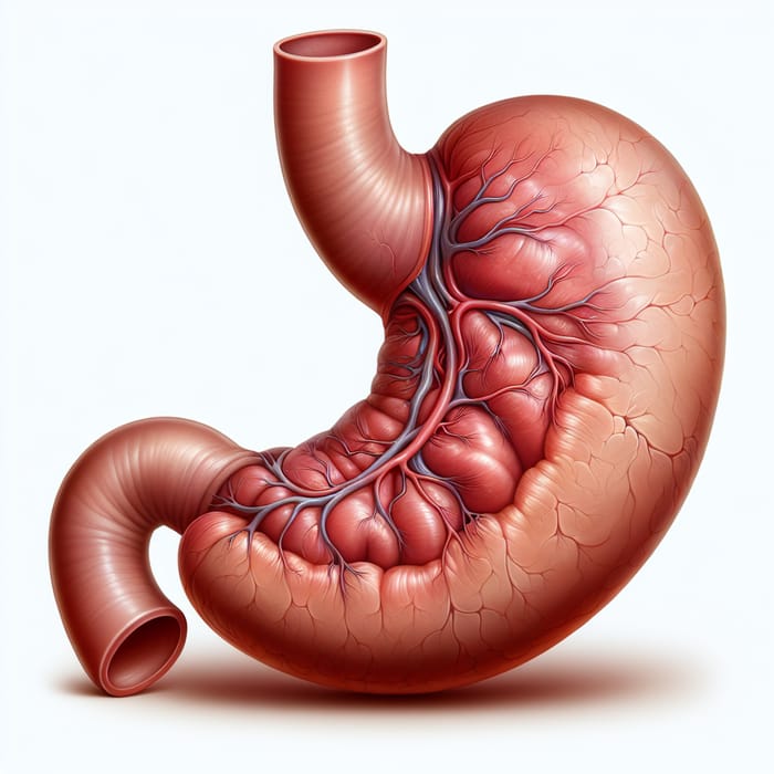 Highly Realistic Human Stomach Illustration