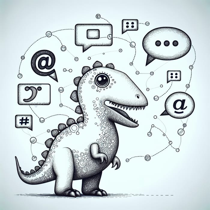 Conversaurus: Friendly Dinosaur Conversation Sketch