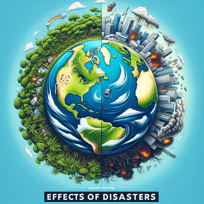Effects of Disasters Poster | Raise Awareness with Earth Split Visual