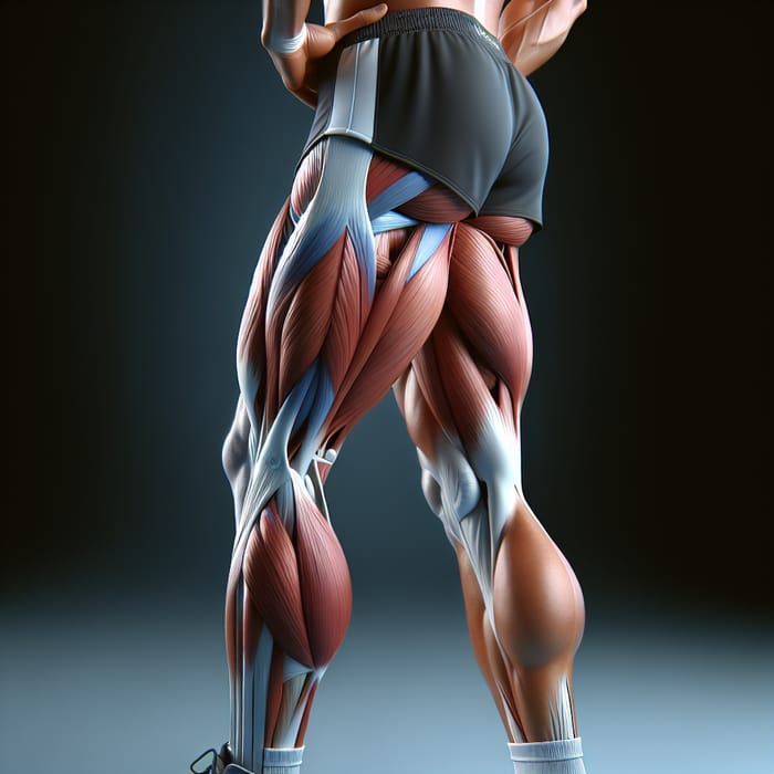 Detailed Illustration of Runner's Thigh Muscles | Anatomical Image