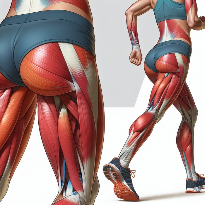Anatomical Visualization of Female Runner's Thigh Muscles