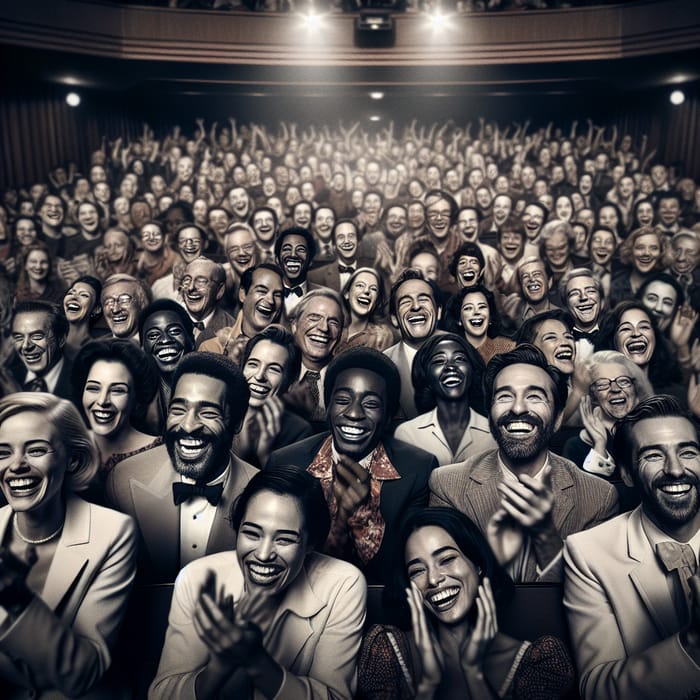 Surreal Theater Audience Reacts, Vintage Glamour Photography, AI Art  Generator