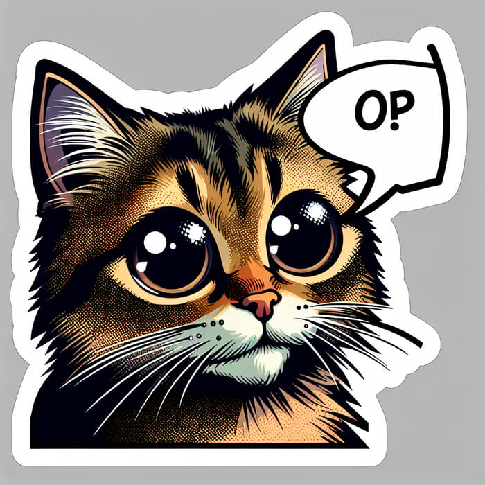 Billcates: Witty & Intelligent Comic-Style Cat Sticker