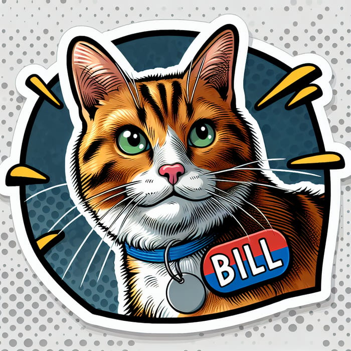 Billcates HD Comic Sticker - Top Quality Cat Sticker