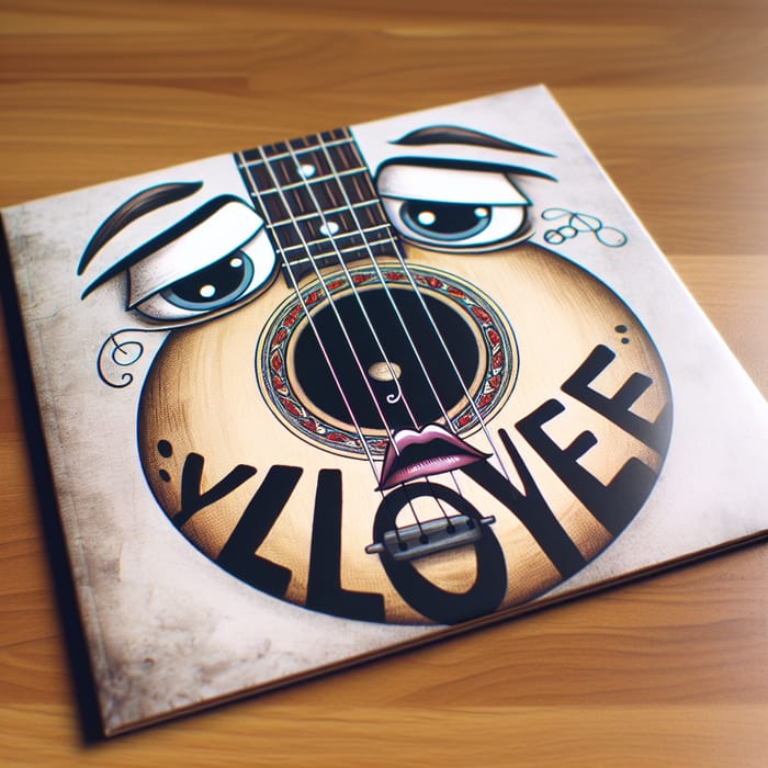 Sad Guitar Saying 'Your Love' | Emotional Album Art Design