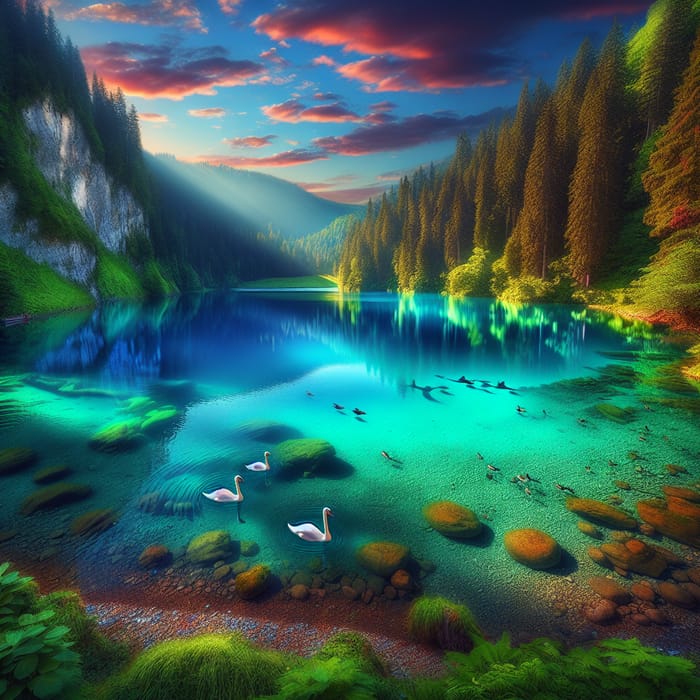 Breathtaking Lake in Serene Wilderness