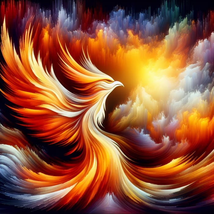 Phoenix Rising Abstract Art: Visual Interpretation & Depth
