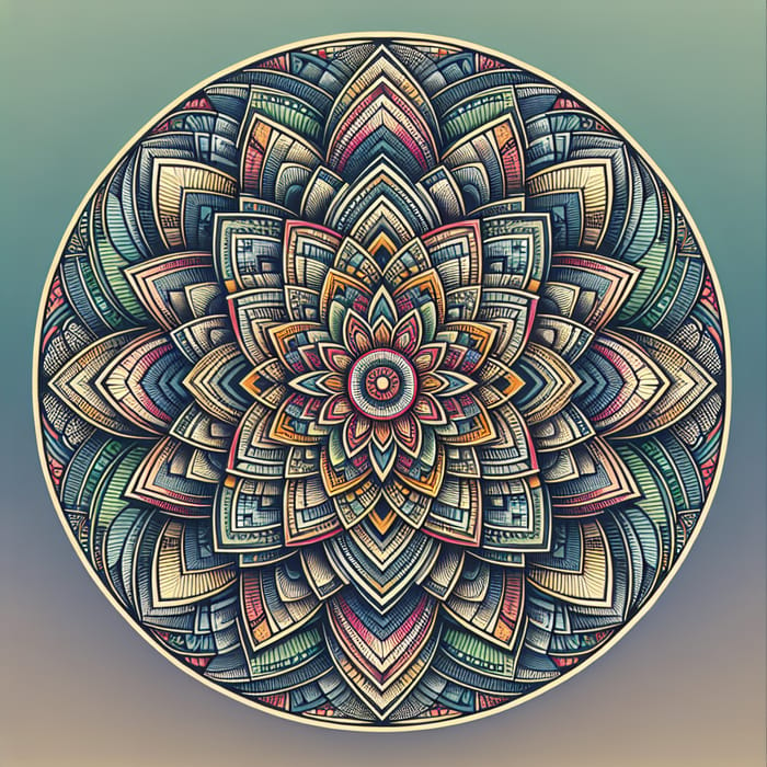 Intricate and Vibrant Mandala Art: Layers of Geometric Patterns