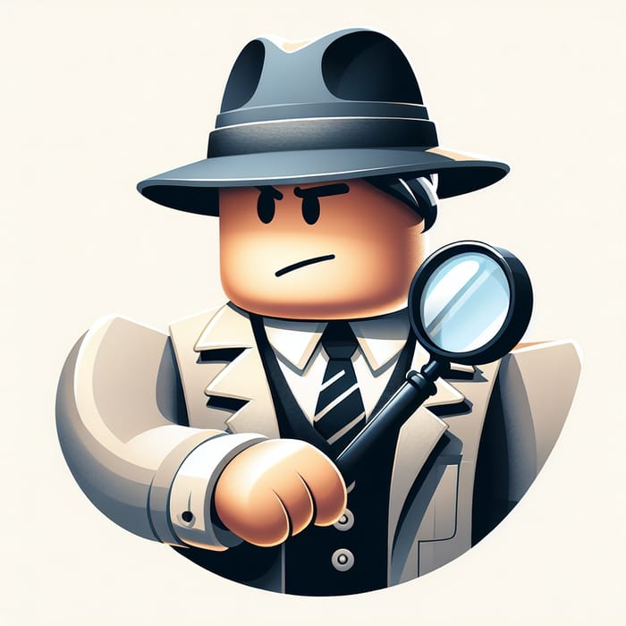 Cool Detective Profile Picture | Custom Roblox Art