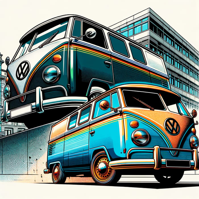 Vintage vs Modern Vans: A Digital Art Journey