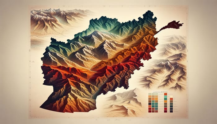 Afghanistan Topographic Map: Stunning Mountain Landscape
